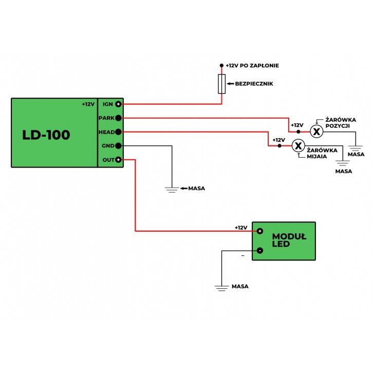 Sterownik LED Przełącznik DRL/Pozycja do pasków DRL i Ringów LED