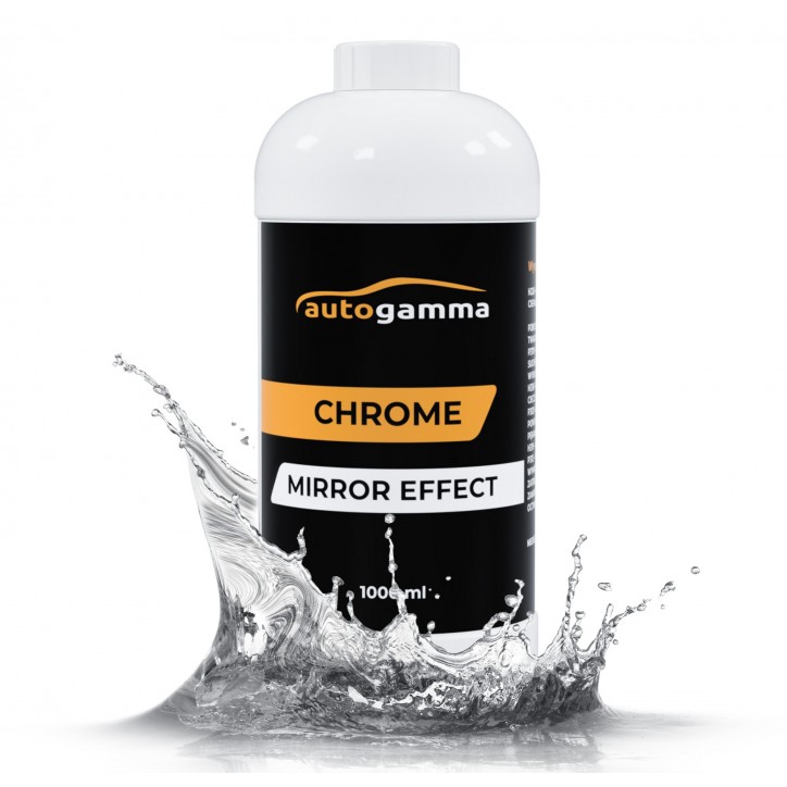 Lakier chrom, efekt lustra, Chrome Mirror Effect 1000 ml. na biały podkład
