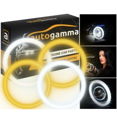 Ringi LED Dual Colors COTTON SMD BMW E60 światła dzienne + kierunkowskazy 2 x 80 mm + 2 x 110 mm