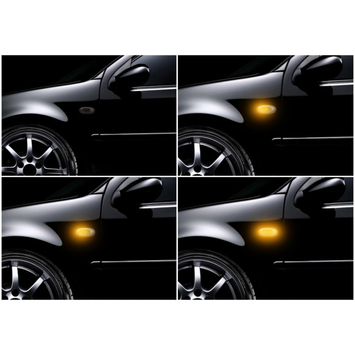 Kierunkowskazy LED Dynamiczne VW Golf Polo Czarny Dymiony Smoked Black 2 szt. Komplet
