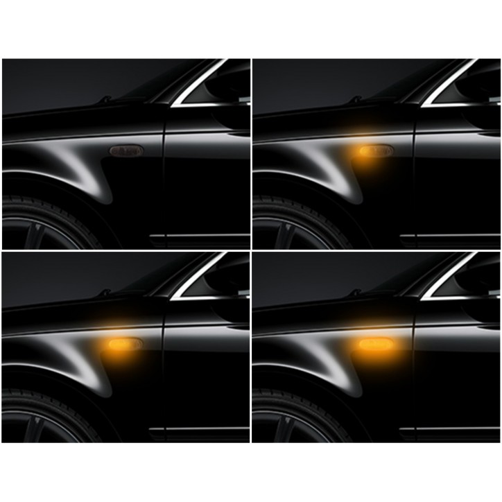 Kierunkowskazy LED Dynamiczne Audi A3 A4 A6 Czarny Dymiony Smoked Black 2 szt. Komplet