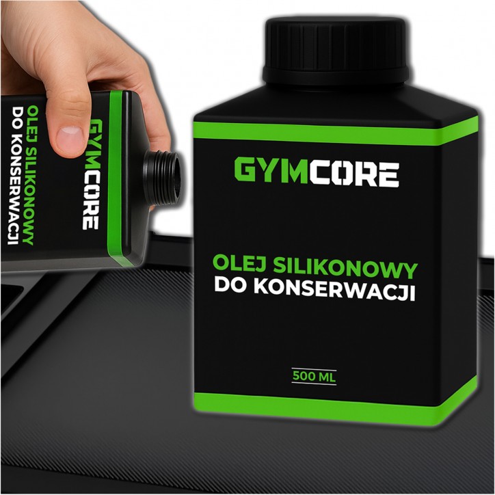 Olej silikonowy GYMCORE™ 500 ml | Do bieżni, prowadnic i zawiasów | Cichy, bezbarwny, wydajny